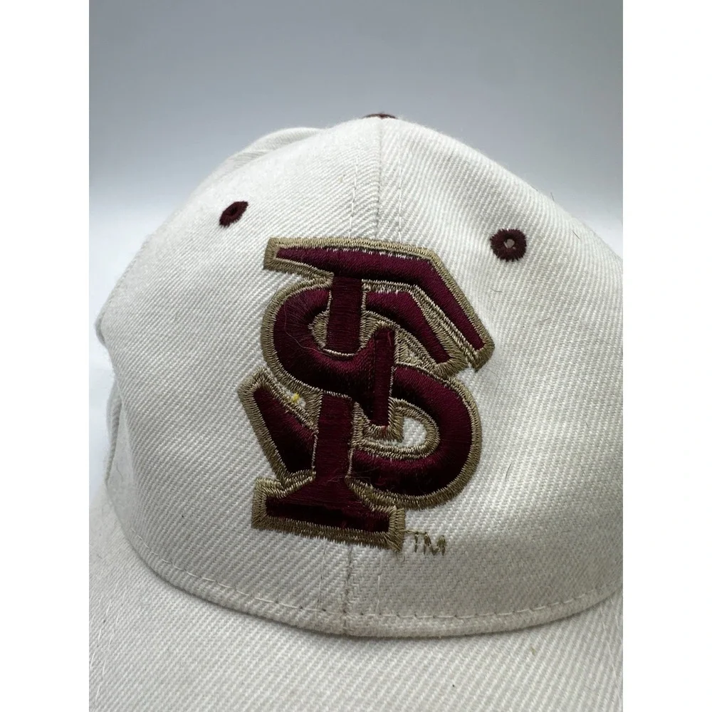 Vintage Florida State Seminoles Hat 7 1/8 Zephyr Graffix Fitted Cream NCAA‎ Cap